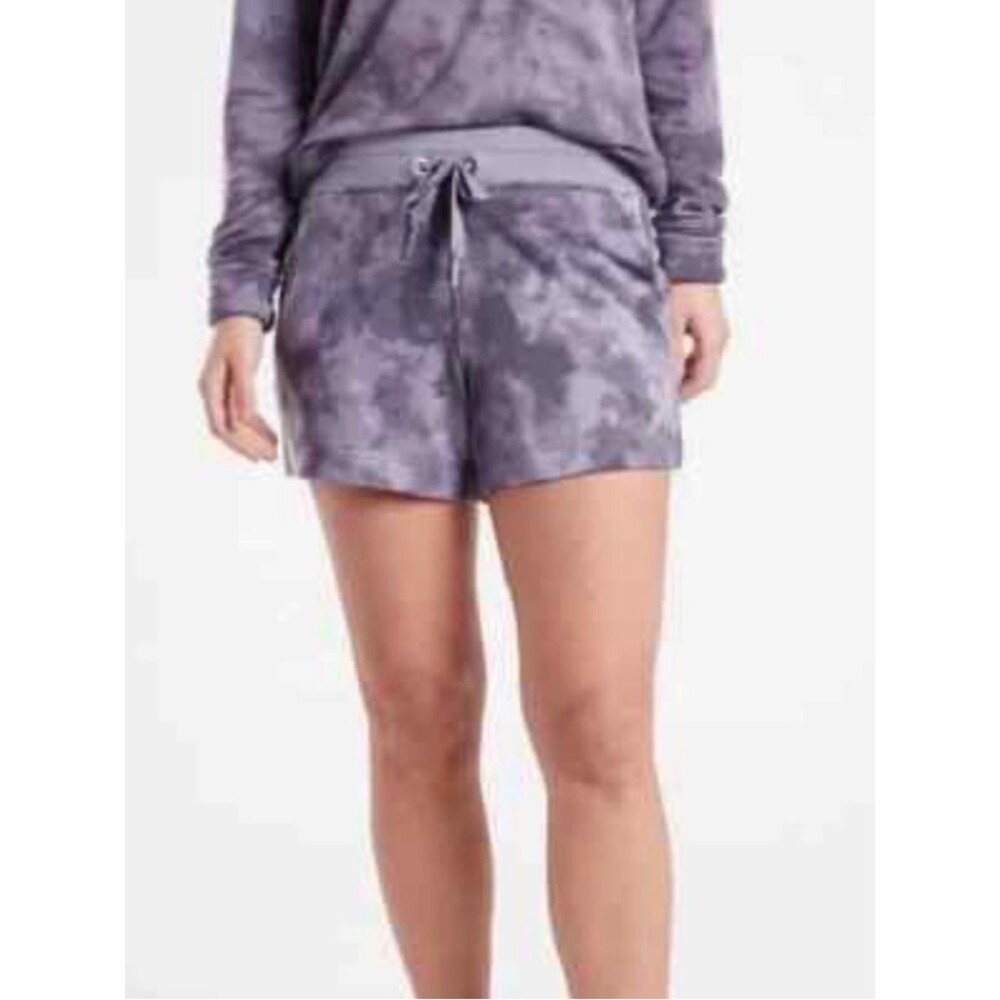 Athleta Balance Printed Lounge 4" Shortie Purple Nirvana Tie Dye Print Size XL